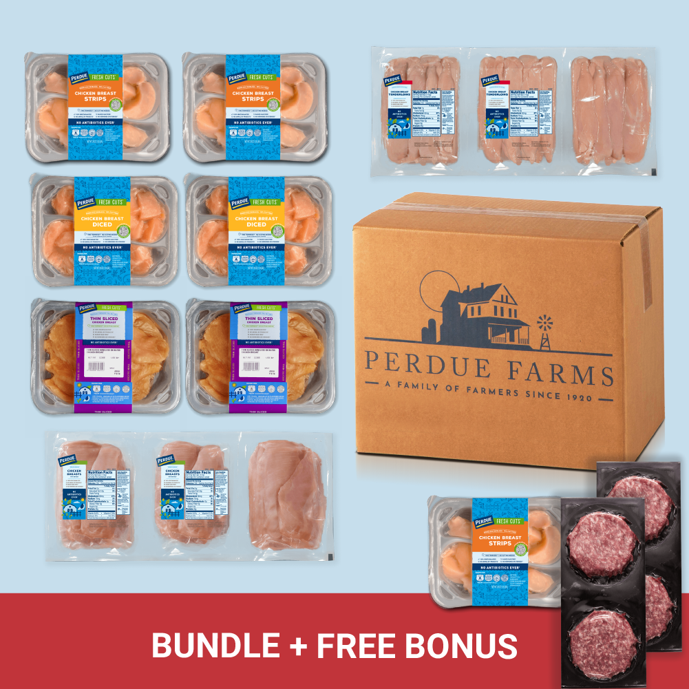 bulk organic chicken bundle plus free burgers and chicken strips